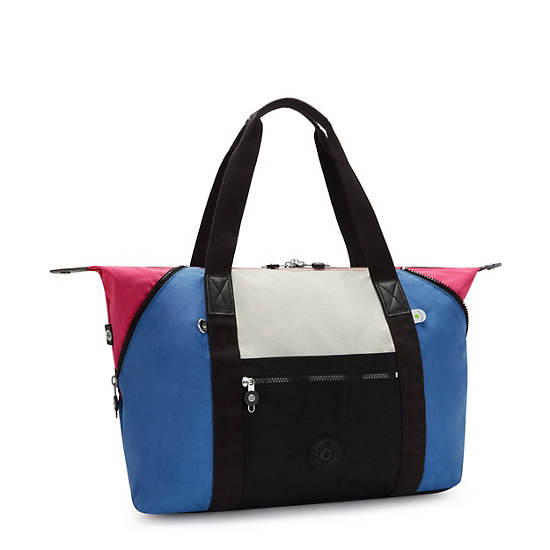 Bolso Tote Kipling Art Medium Azules Rosas | MX 1442SG